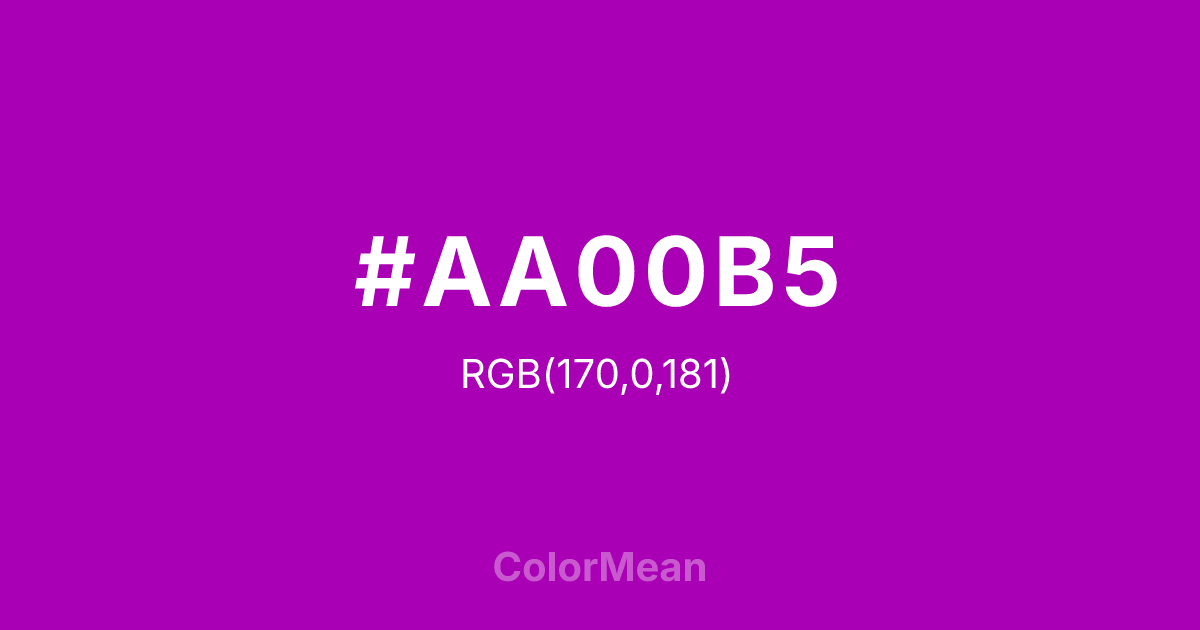 #AA00B5 color swatch