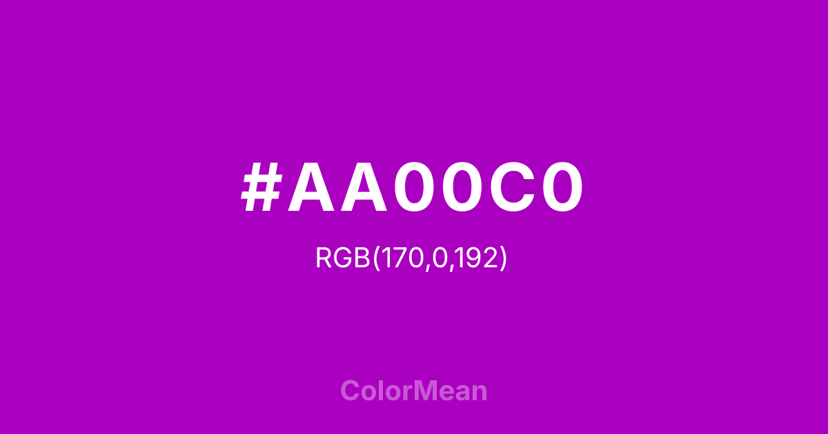 #AA00C0 color swatch
