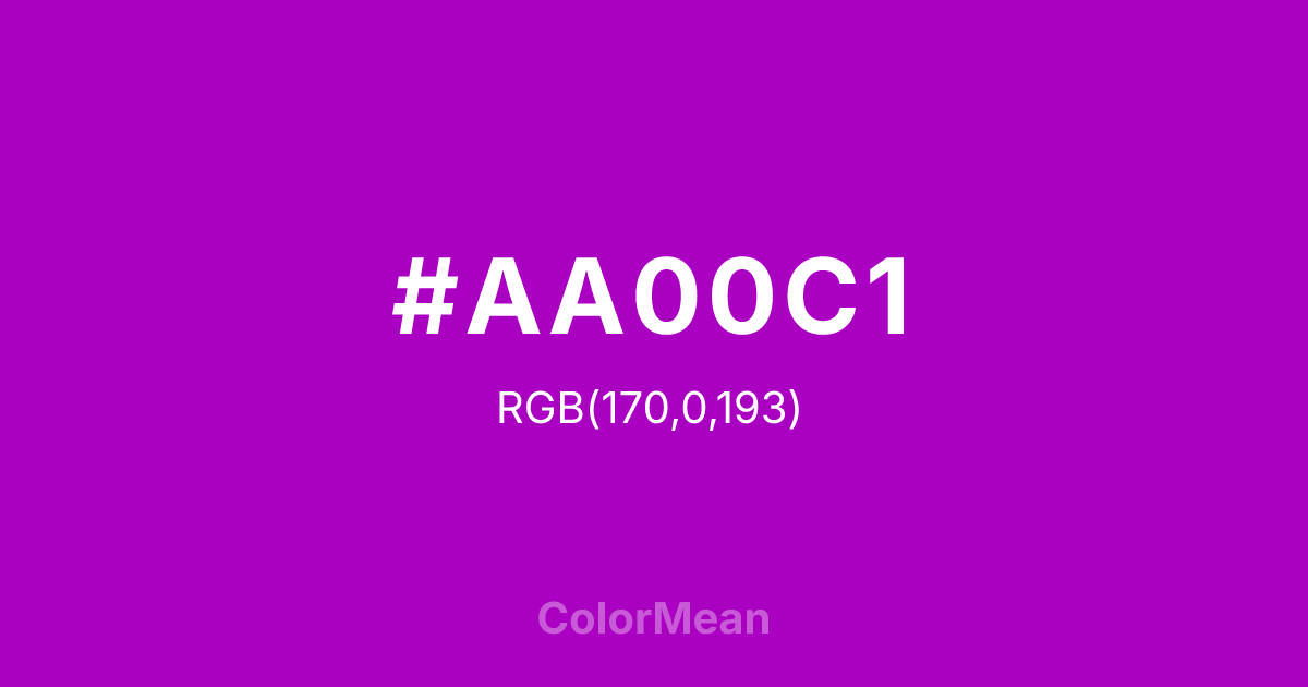 #AA00C1 color swatch
