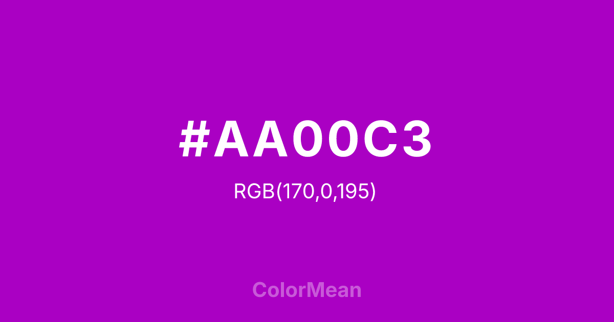 #AA00C3 color swatch