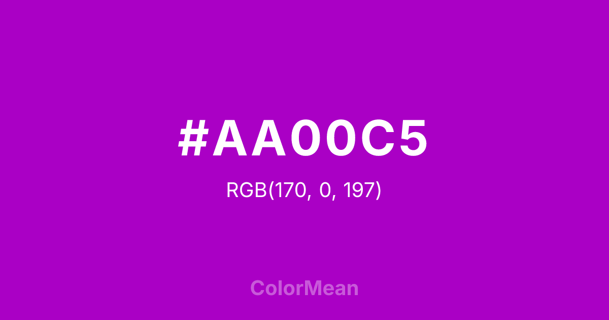 #AA00C5 color swatch