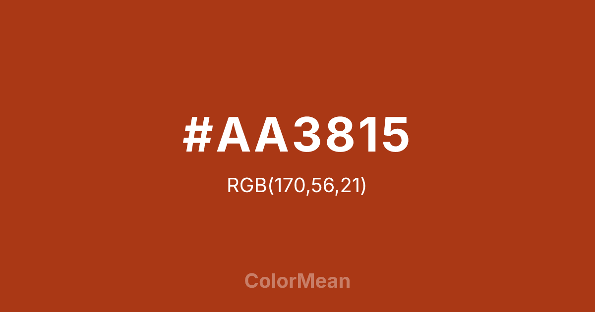 #AA3815 color swatch