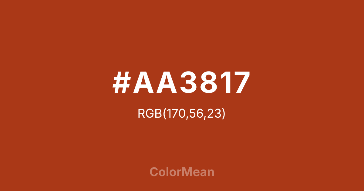 #AA3817 color swatch