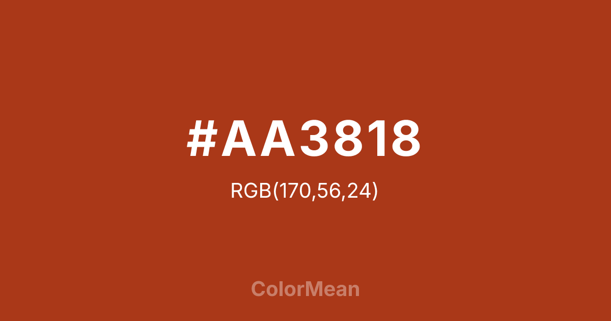 #AA3818 color swatch