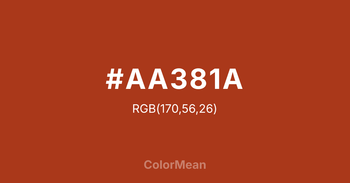 #AA381A color swatch
