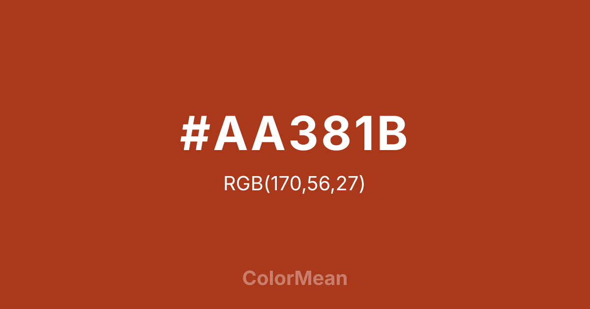#AA381B color swatch
