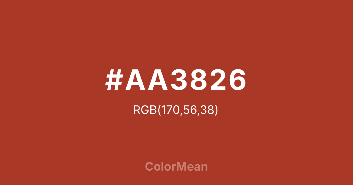 #AA3826 color swatch