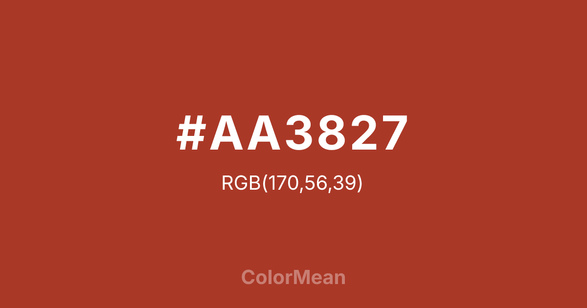 #AA3827 color swatch