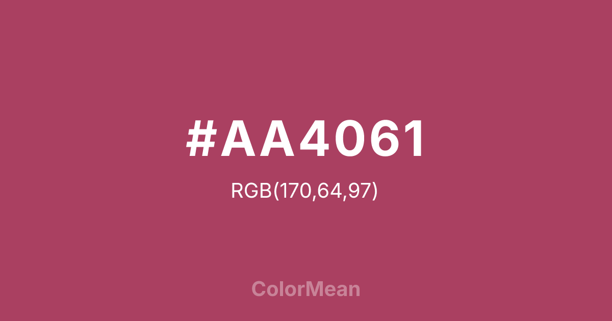 #AA4061 color swatch