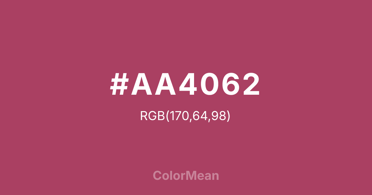 #AA4062 color swatch