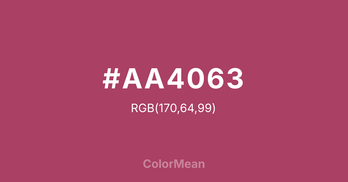 #AA4063 color swatch