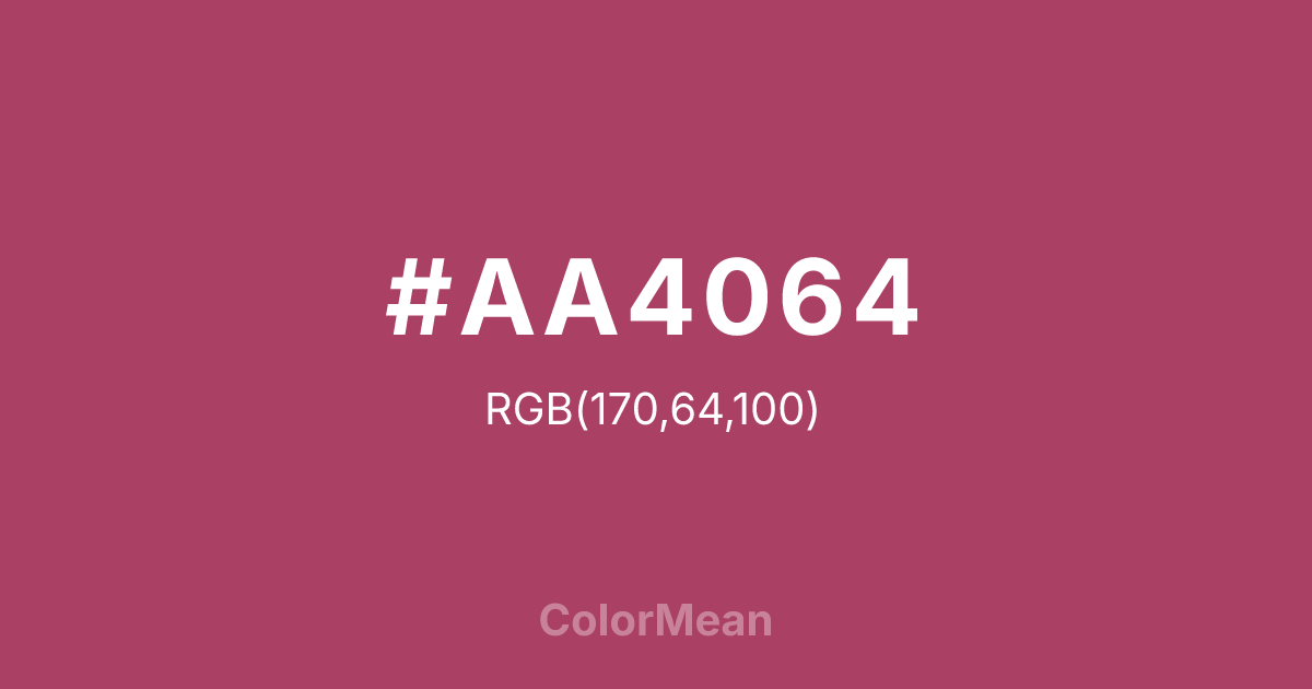 #AA4064 color swatch