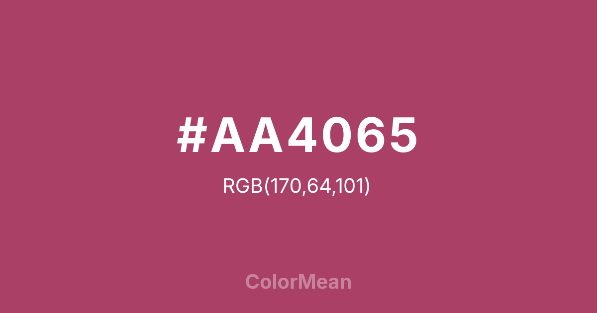 #AA4065 color swatch