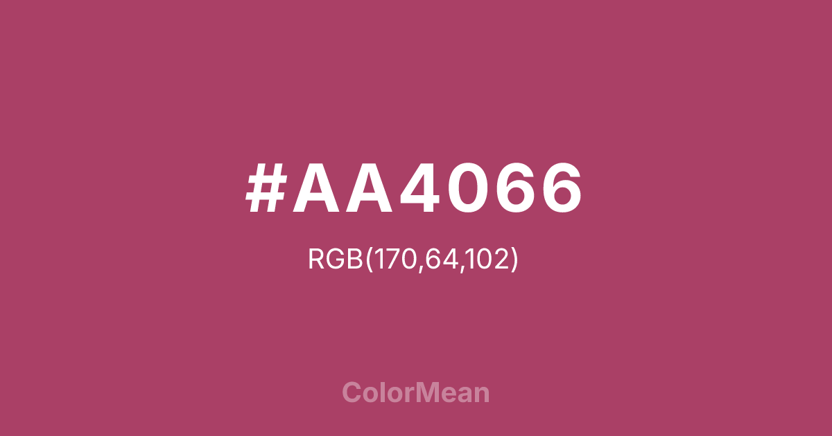 #AA4066 color swatch