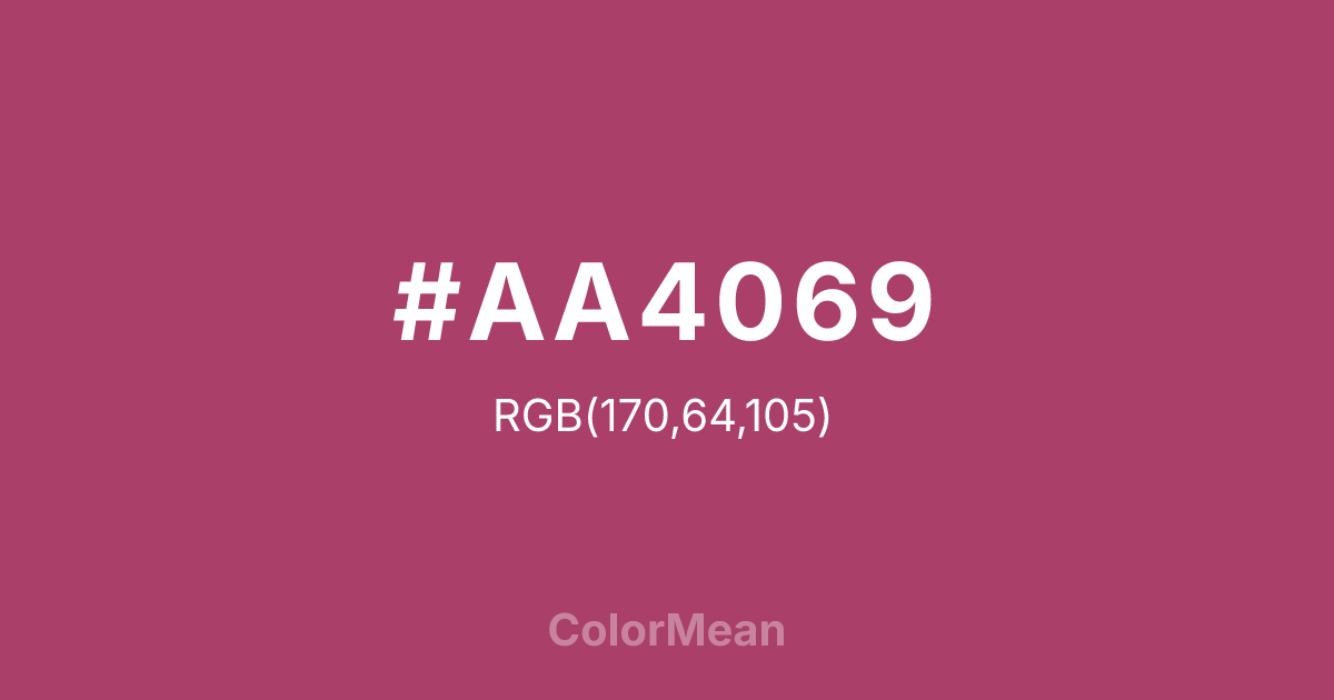 #AA4069 color swatch