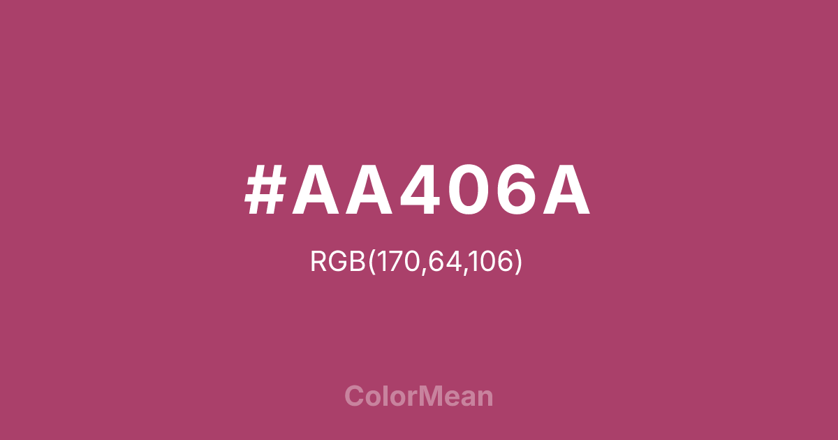 #AA406A color swatch