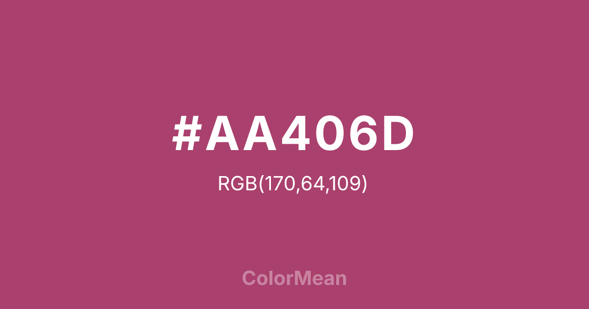 #AA406D color swatch