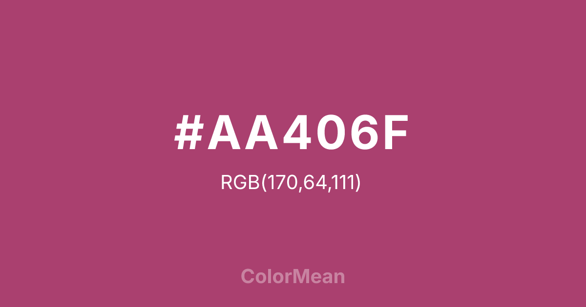 #AA406F color swatch