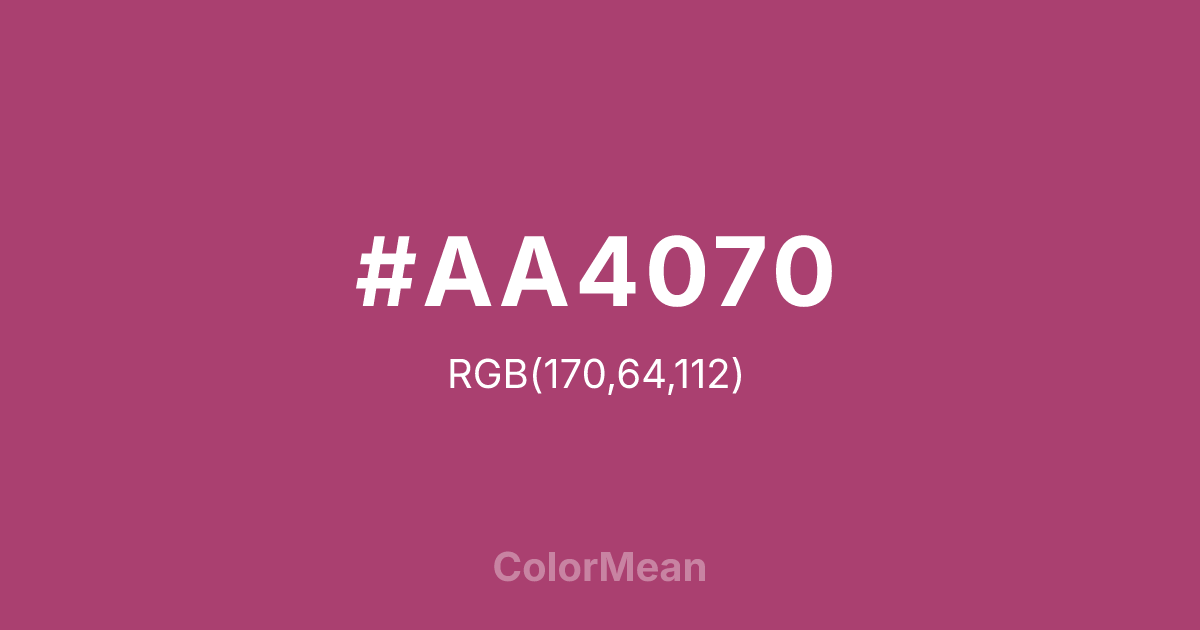 #AA4070 color swatch