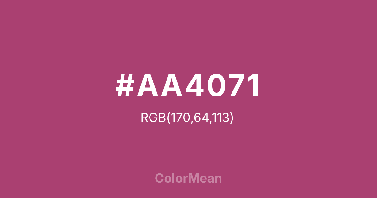 #AA4071 color swatch