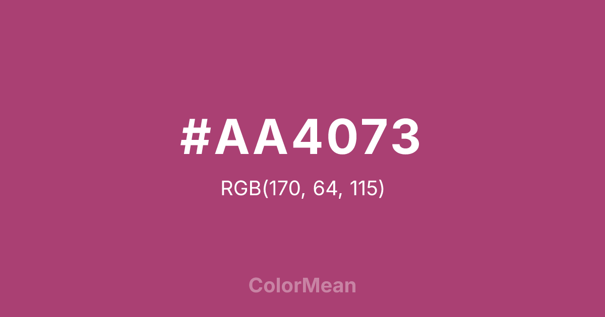 #AA4073 color swatch