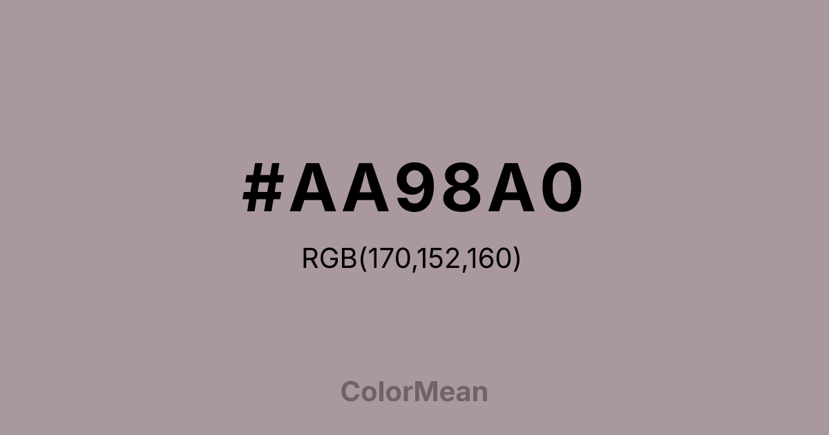 #AA98A0 color swatch