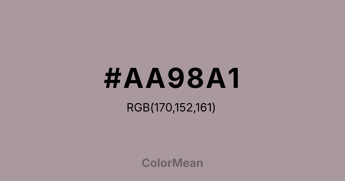 #AA98A1 color swatch