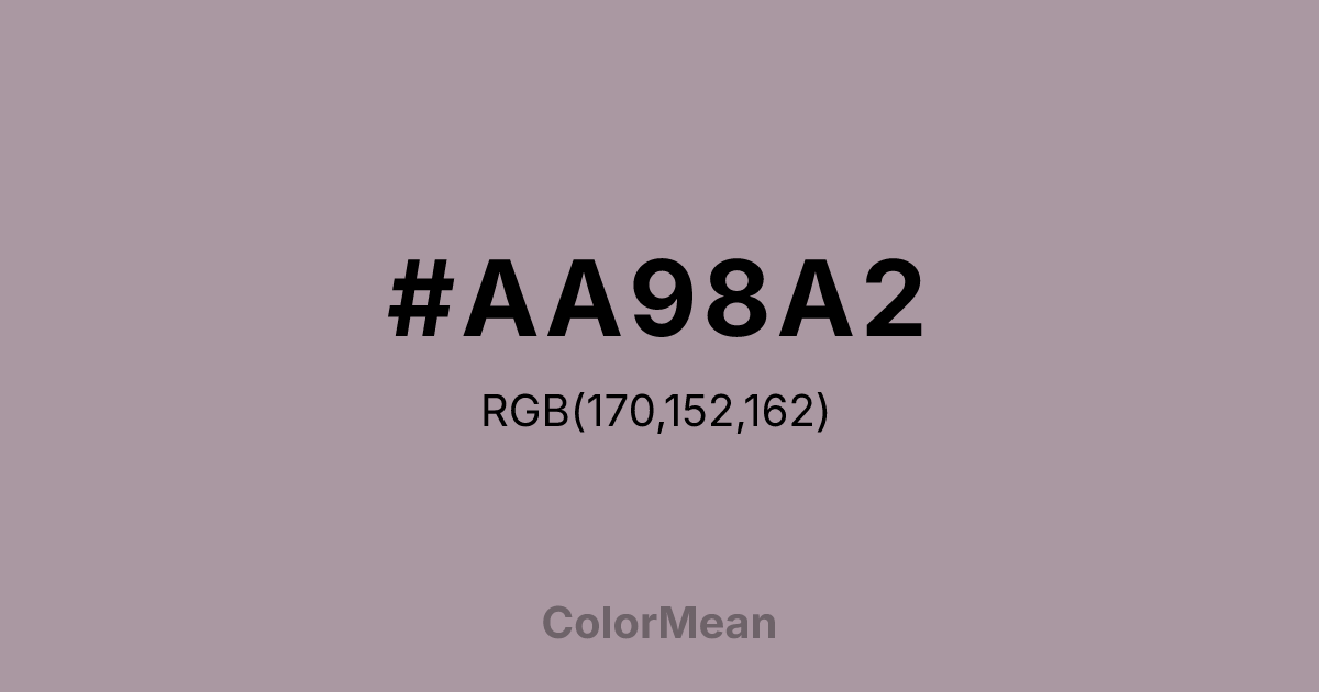 #AA98A2 color swatch