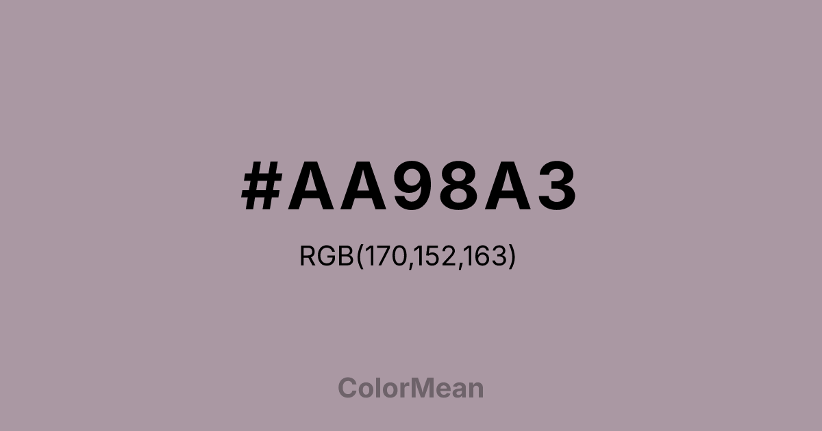 #AA98A3 color swatch