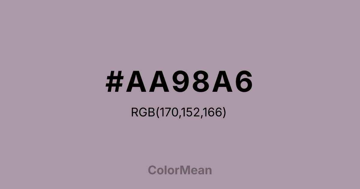 #AA98A6 color swatch