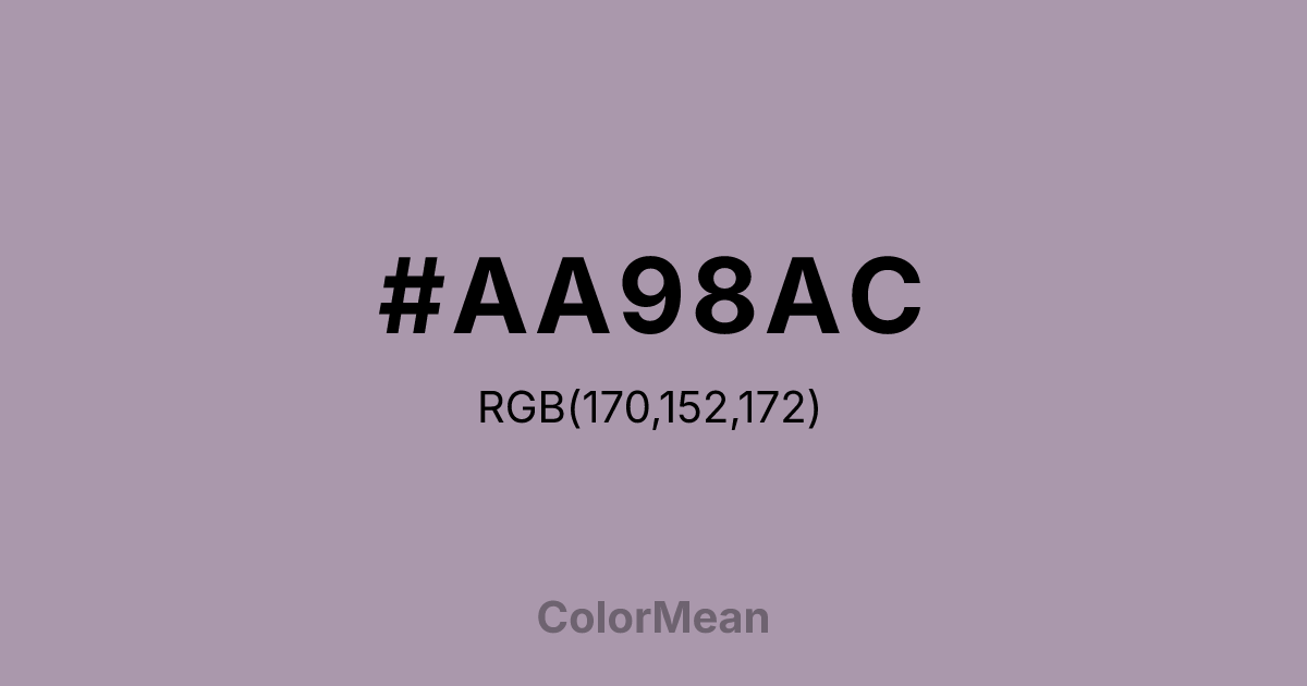 #AA98AC color swatch