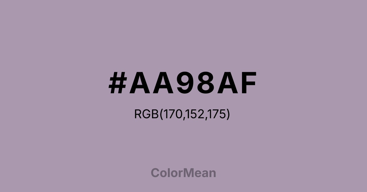#AA98AF color swatch
