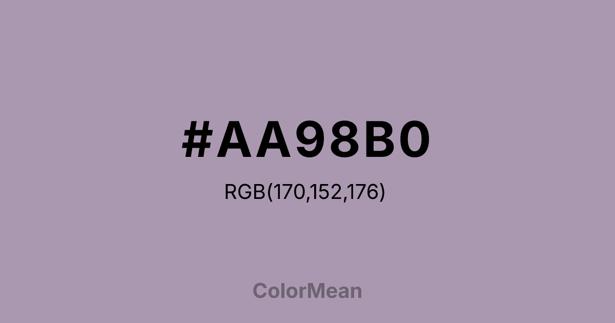 #AA98B0 color swatch