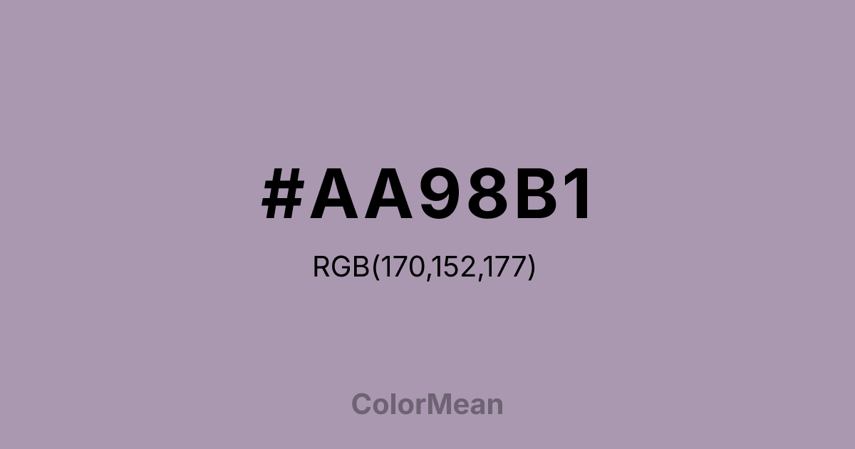 #AA98B1 color swatch