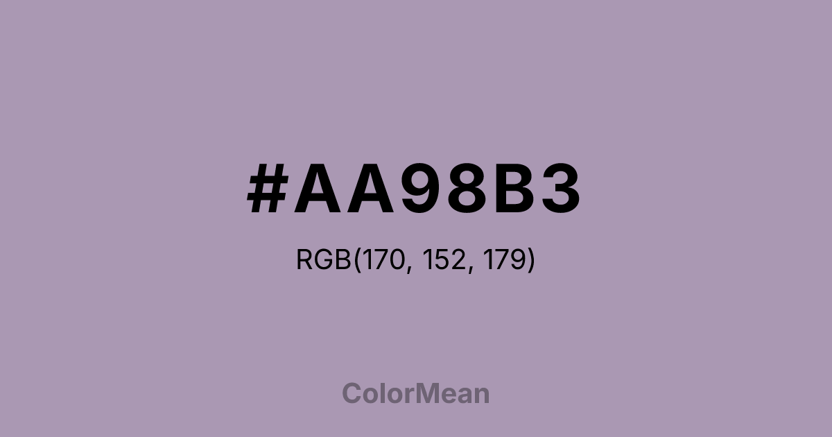 #AA98B3 color swatch
