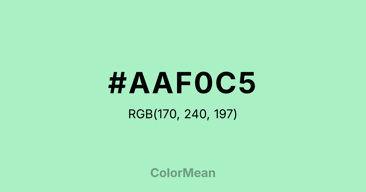 #AAF0C5 color swatch