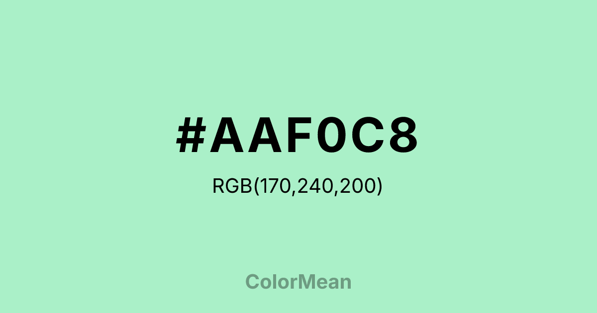 #AAF0C8 color swatch