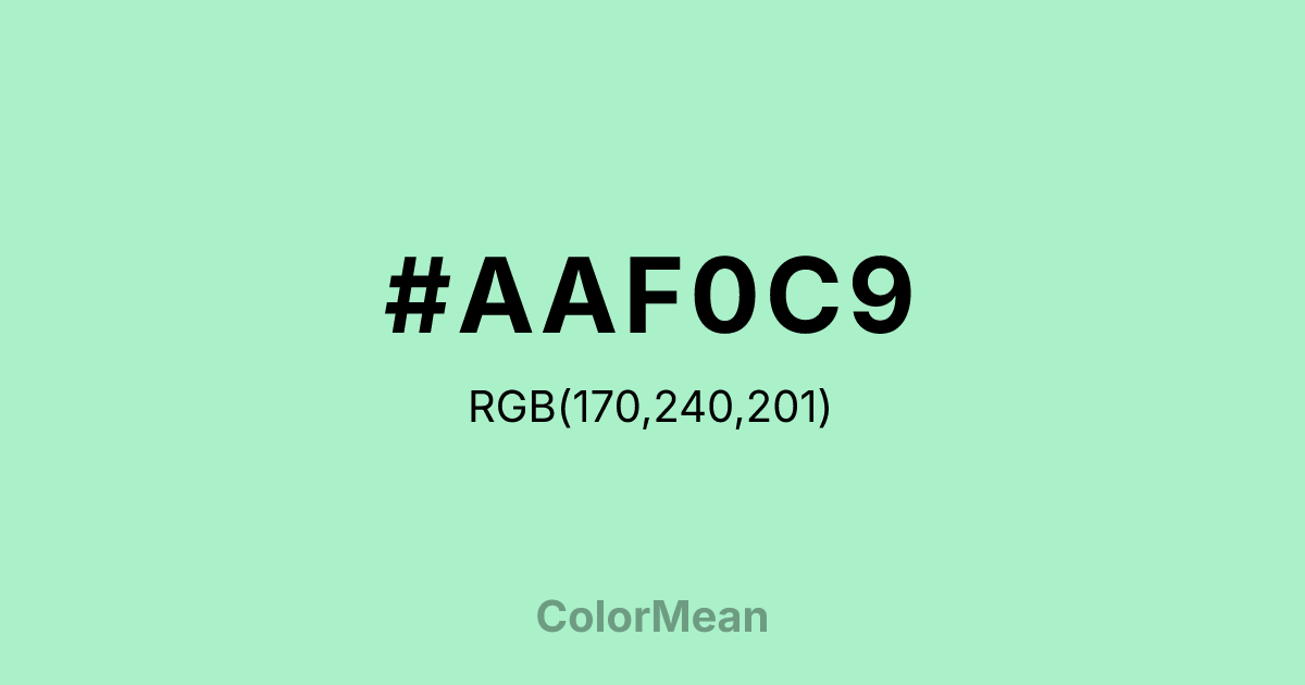 #AAF0C9 color swatch