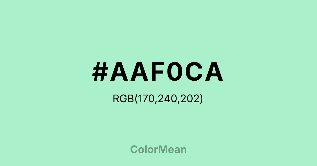 #AAF0CA color swatch