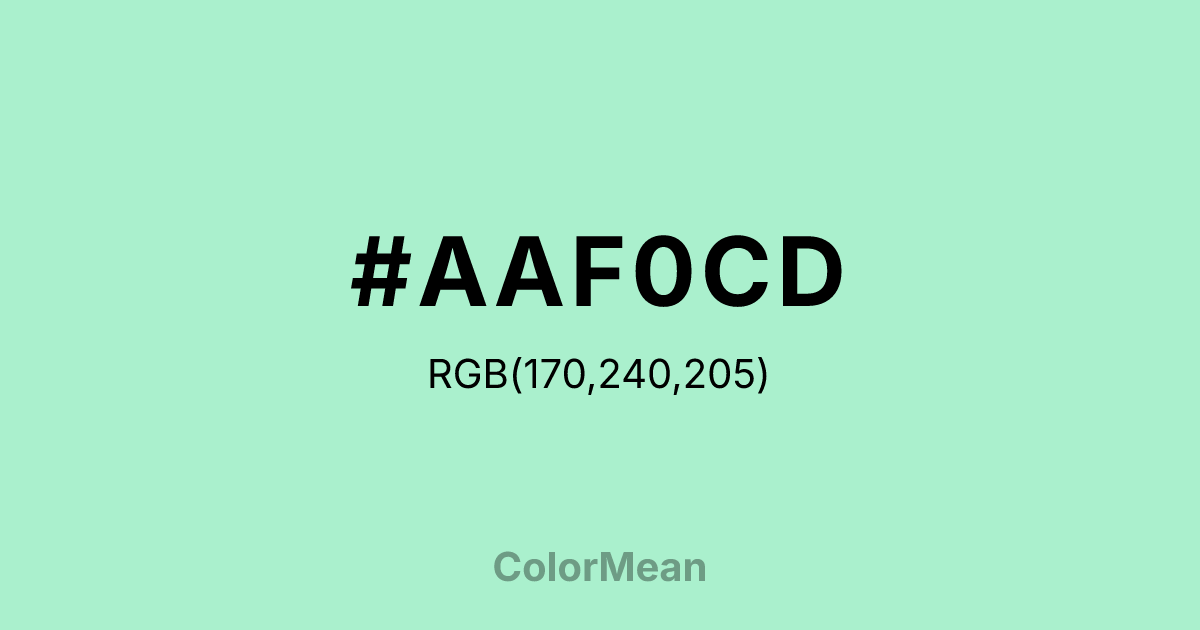 #AAF0CD color swatch