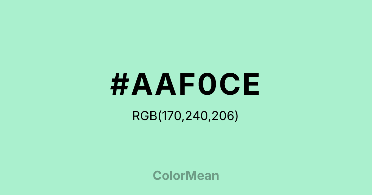 #AAF0CE color swatch