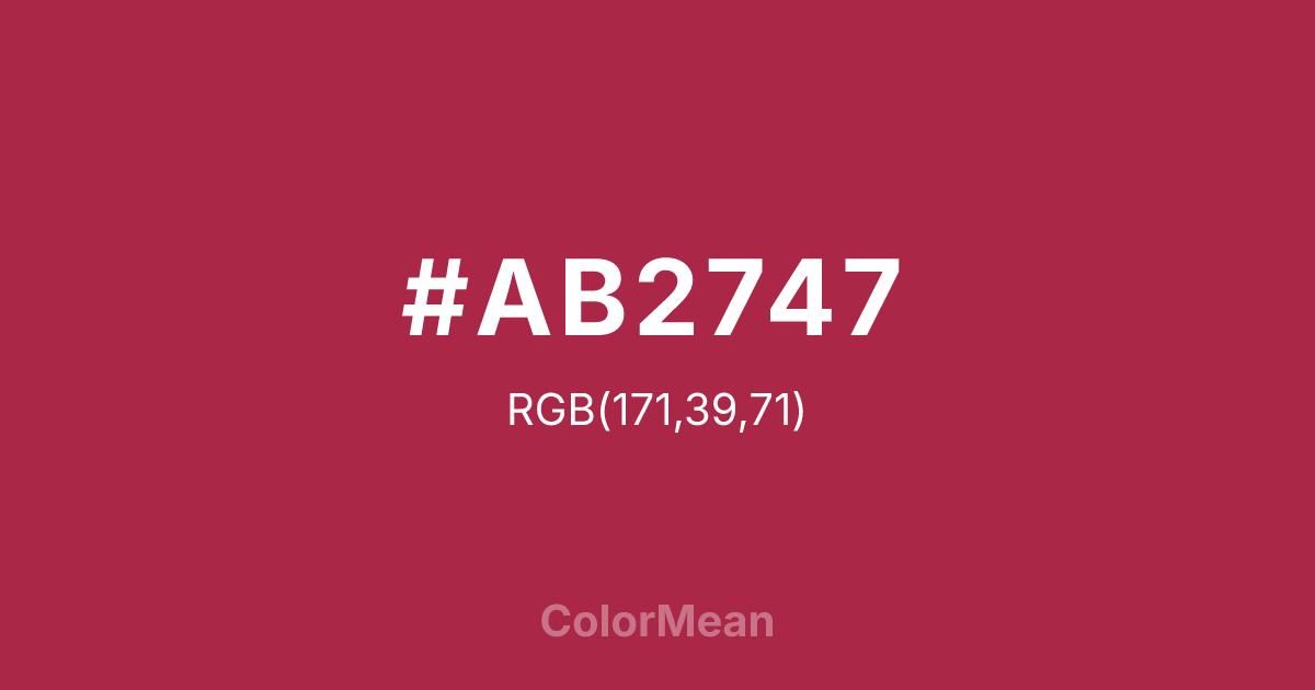 #AB2747 color swatch