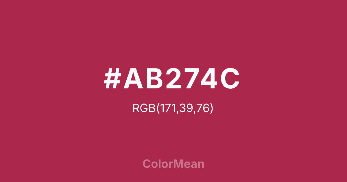 #AB274C color swatch