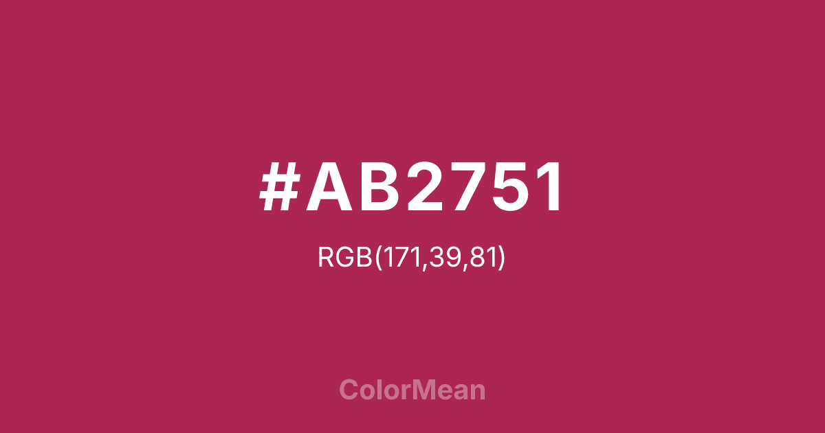 #AB2751 color swatch
