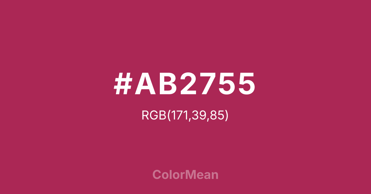 #AB2755 color swatch