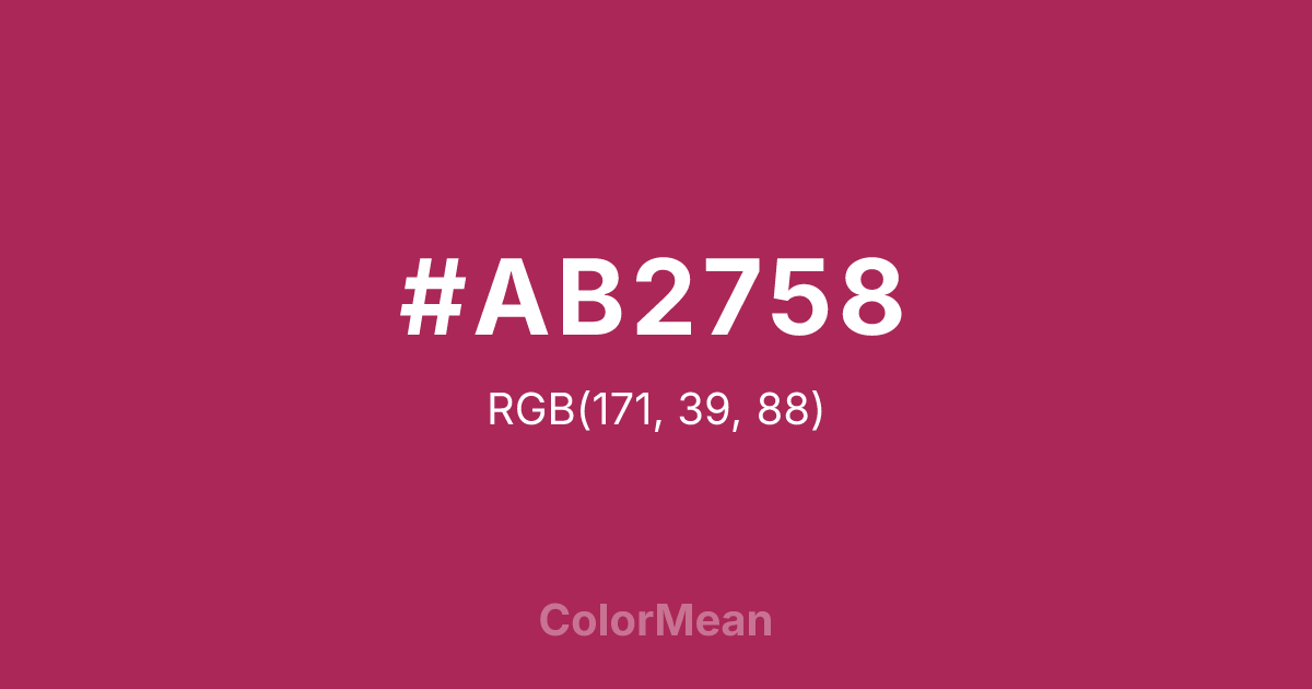 #AB2758 color swatch