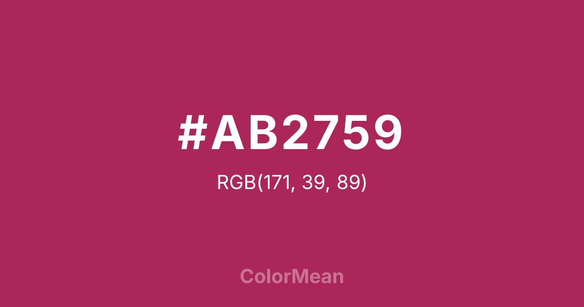 #AB2759 color swatch