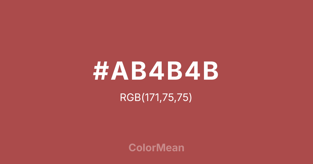 #AB4B4B color swatch