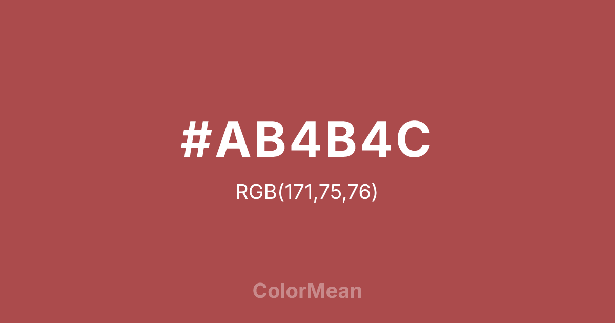 #AB4B4C color swatch