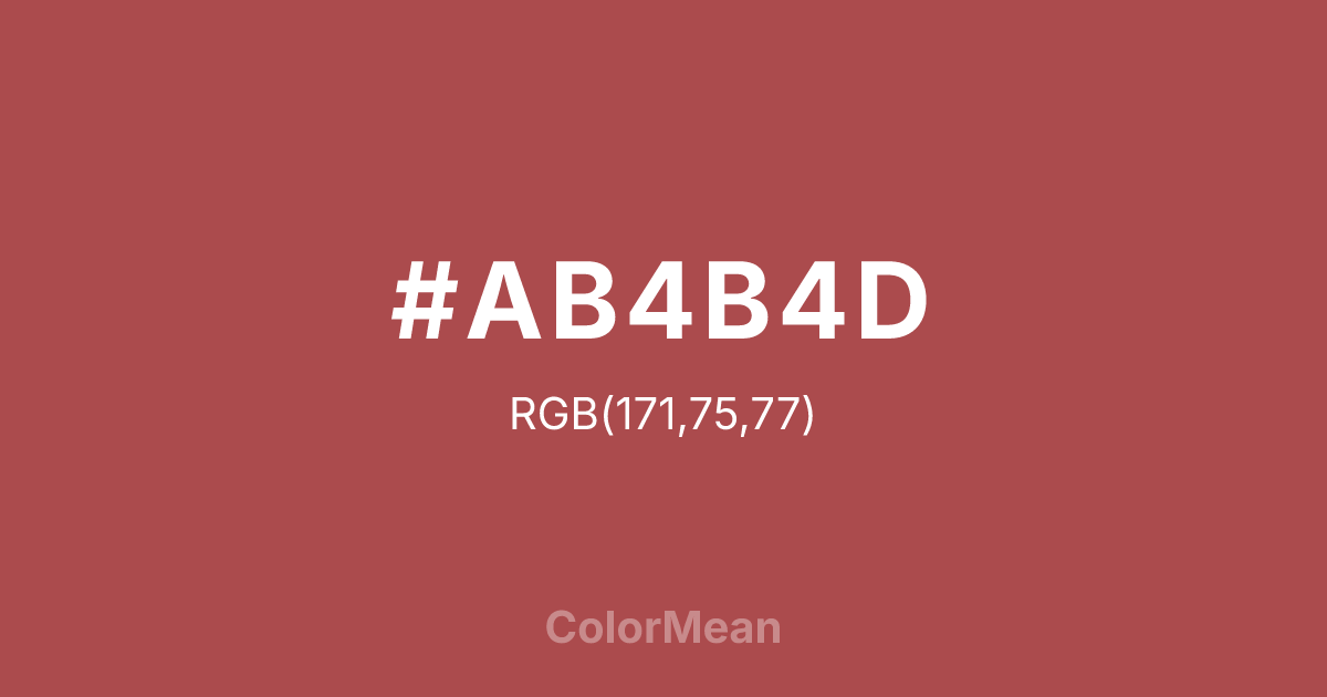 #AB4B4D color swatch